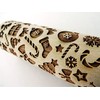 CHRISTMAS GIFTS EMBOSSING ROLLING PIN laser engraved with Christmas symbols