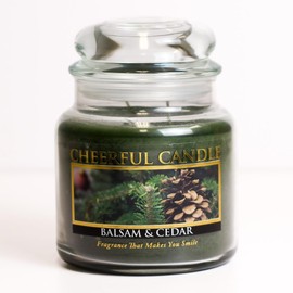 A Cheerful Giver - Balsam & Cedar - 16oz Scented Candle Jar - Cheerful Candle -80 Hours of Burn Time, Candles Gifts for Women