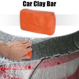 X AUTOHAUX Car Clay Bar Wash Mud Orange 100g Detailing Cleaning Polishing Tool for Cleaning Cars RV Boats Bus Coating