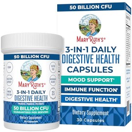 MaryRuth Organics- Probióticos 3 en 1 de MaryRuth para la salud digestiva  Prebióticos y posbióticos  Suplemento para la salud intestinal             