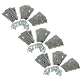 vhbw 27 x Replacement Blades Compatible with Texas RMX1000, Pro-G-force SR1200, Pro G-force SR2000 Lawnmower - Replacement Blade Silver, Steel