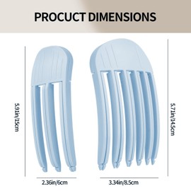 TELAIN Wind Shaping Comb Set 2 Pieces, Volume Comb for Effortless Hair Styling, Unisex Hair Tool for Voluminous and Beautiful Pony Hairstyles in Minutes