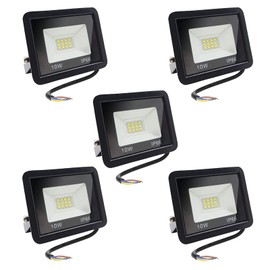 LED Outdoor Spotlight 10 W Outdoor Floodlight IP66 Waterproof Outdoor Spotlight LED Floodlight for Garage, Garden, Sports Field, Patio, Yard, 850 lm Super Bright Headlight 5 10 Watt, Cool White 6500 K