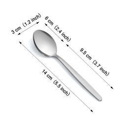 Teaspoons, Pleafind Teaspoons Set of 24, 24 Pieces Stainless Steel Tea Spoons, Tea Spoon Set for Home/Kitchen/Restaurant, Small Tea Spoons for Coffee & Dessert, Dishwasher Safe (5.5 inch, 12cm)