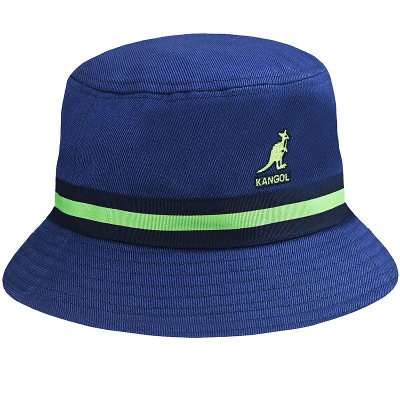 Kangol Stripe Lahinch Bucket Hat, Blue (Navy), Medium