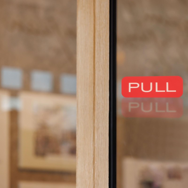 PATIKIL 1Set Push Pull Door Stickers, 2x4.7in Push and Pull