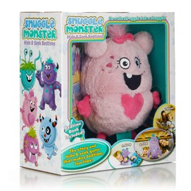 Continuum Games Snuggle Monster - Hide and Seek Bedtime Plush Toy and Book - Pink