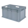 Akro-Mils 37682 Plastic Straight Wall Container Tote with Solid Sides