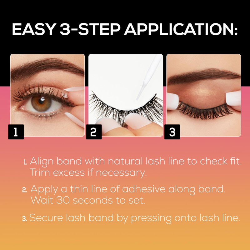 Andrea Strip Lash 105 Black, 4 packs