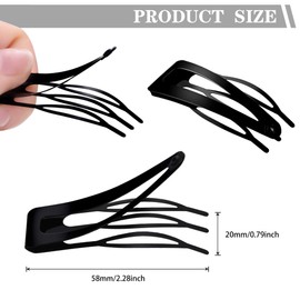 DAZISEN 24 Pieces Snap Hair Clips Women'S Anti-Slip Styling Accessories, Hairpins For Hairdressing, Salon Supplies，Golden