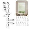 12 pcs 2-1/8 inch Hidden Channel Valance Clips, Clear Plastic