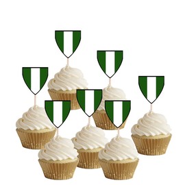 AK Giftshop Nigeria Flags Party Food Sticks Picks Cupcakes Decorations Toppers (24 Pack)