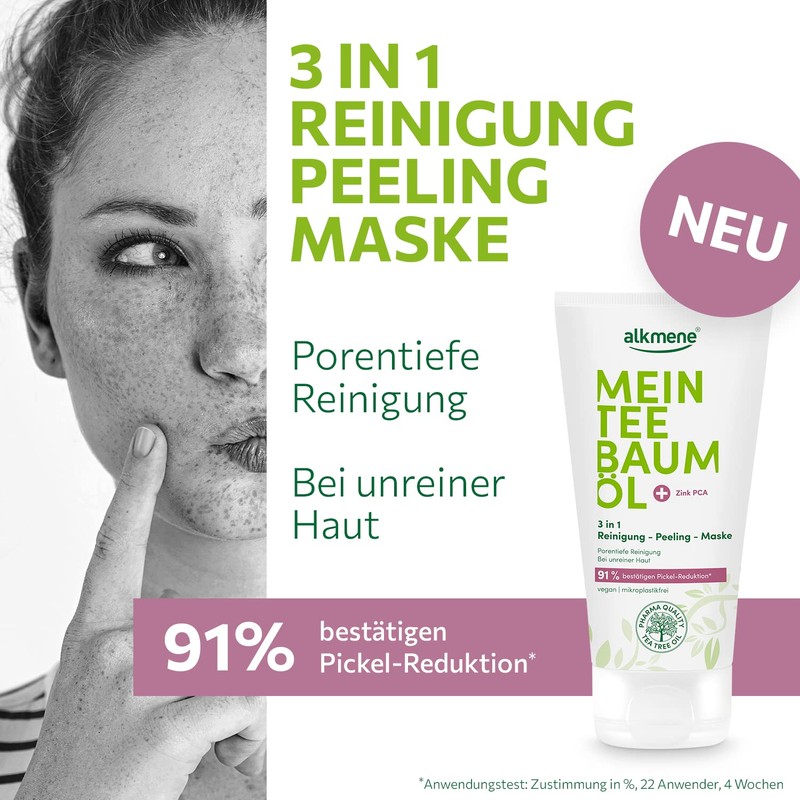 alkmene My Tea Tree Oil 3-in-1 Cleansing Exfoliating Mask 2