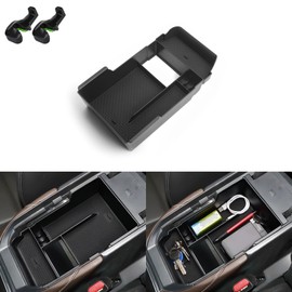 Xotic Tech Car Center Console Organizer Tray Armrest Glove Secondary Storage Box w/Coin Holder Accessories Compatible with Mazda CX-30 2020-2024 (Black Mat)