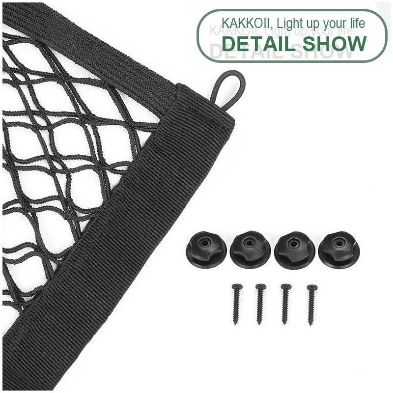 KAKKOII 3 Layer Small Cargo Net,Cargo Storage Pocket Net, Mesh