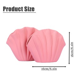 Seashell Vase for Home Decor,Pink Ceramic Vases for Modern Home Decor,Unique Vase for Farmhouse Decor,Aesthetic Room Decor,Nordic Decor,Shelf Decor,Centerpiece Table Decor (Pink)