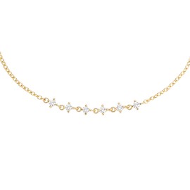 NOELANI 2031574 Women's Bracelet 925 Sterling Silver with Synthetic Zirconia 16 + 3 cm Gold Comes in Jewellery Gift Box, Precious metal, Cubic Zirconia