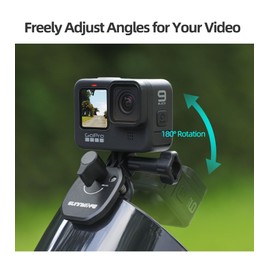 Motorcycle Windshield Clip Mount Aluminum Alloy for Gopro Hero 13 12 11 10 9 8, DJI Action 4 3 2, Compatible with insta360 X4 X3 X2 X RS Sports Action Camera