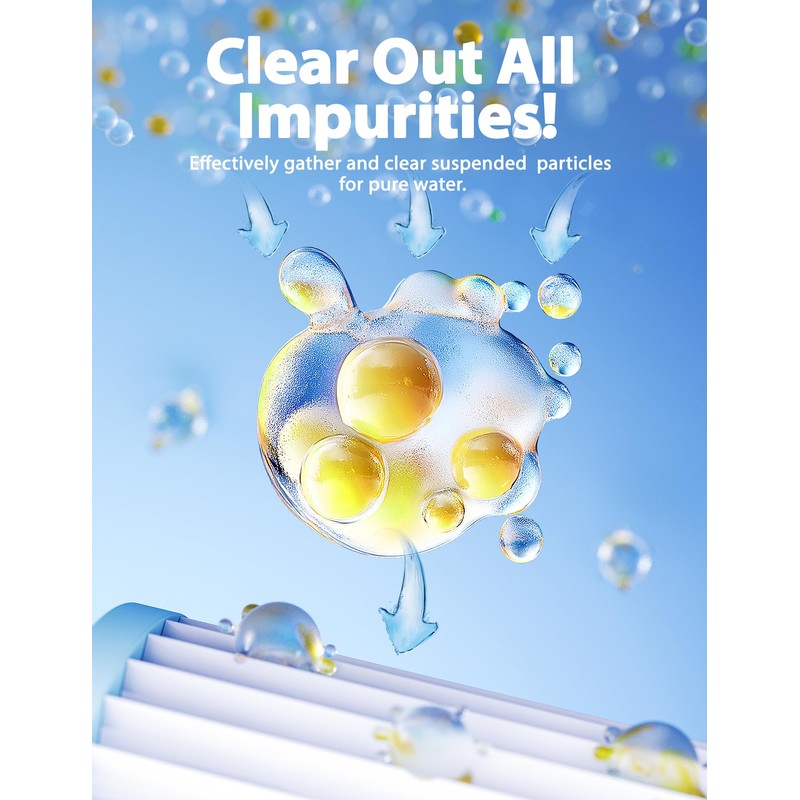 SUMMERBUDDY Pool Clarifier, Compatible with All Pools Types, Easy to