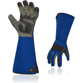 Vgo... 1 pair of men's garden gloves, safety gloves, long sleeve cuff, puncture proof, touch screen (AL6608-ML)