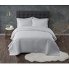 Truly Calm Quilt Set Grey Polyester 3-Piece Full/Queen Quilt Set,
