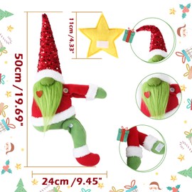 Green Christmas Tree Topper Gnomes