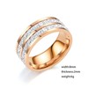 CZ Love Ring for Women Rose Gold Statement Ring Shiny
