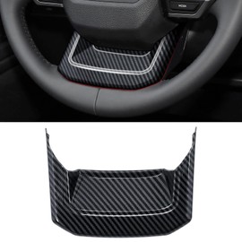 Carbon Fiber Style Steering Wheel Cover Decoration Suitable for Toyota Land Cruiser 250 1958 Prado LC250 J250 2024-2025 Interior Accessories (U-Shaped Frame Cover)