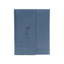 A5 Leather Notebook Cover Light Blue