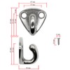 Fuxxer® 5 x Solid Stainless Steel Hooks, Wall Hooks, Marine