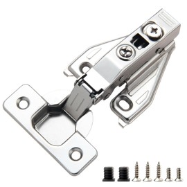 STIANC 2 Pack Full Overlay Face Frame Soft Close Concealed Hinges for Kitchen Cabinet Door, Clip On, 3 Way Adjustability, 105 Degree