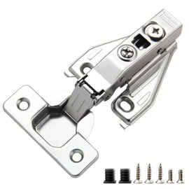 STIANC 2 Pack Full Overlay Face Frame Soft Close Concealed Hinges for Kitchen Cabinet Door, Clip On, 3 Way Adjustability, 105 Degree