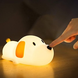 HOOMAGIC LED Nachtlicht Kinder Nachtlampe mit Touch Schalter Tragbare Silikon Nachtlichter USB Aufladen Nachtlampe für Schlafzimmer, Camping, Wohnräume