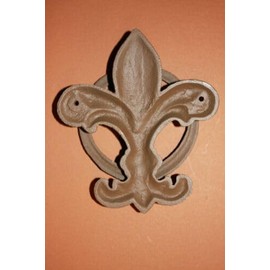 Vintage Fleur De Lis Door Knocker Solid Cast Iron Vintage-Look, F-14