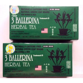 3 Ballerina Lote 2 Caja x 18=36 Bolsitas de Té Dietético Hombres/Mujeres Beben Fuerza Extra, 3 Bailarina