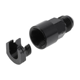 INFINAUTO Fuel Line Connector 6AN Male to Female with 3/8Npt Automotive Quick-Disconnect EFI Fitting Union Swivel Pipe Adapter Aluminum Black 1 Pcs