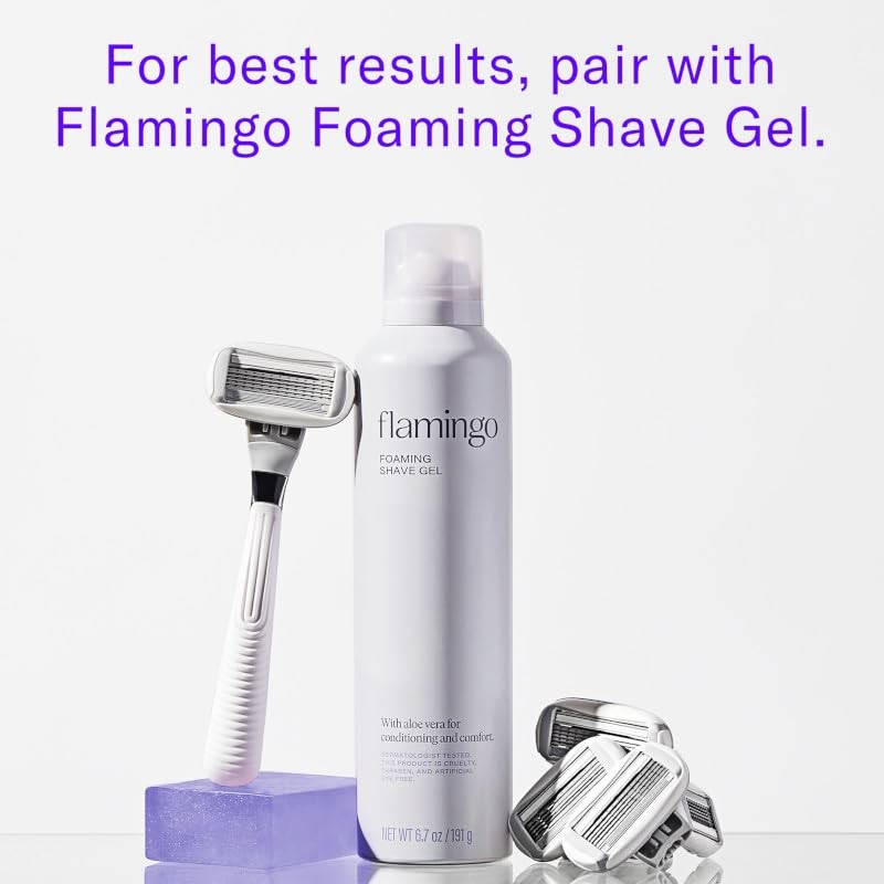 Flamingo Flamingo Razors for Women, 1 Women's Razor Handle (Chrome),