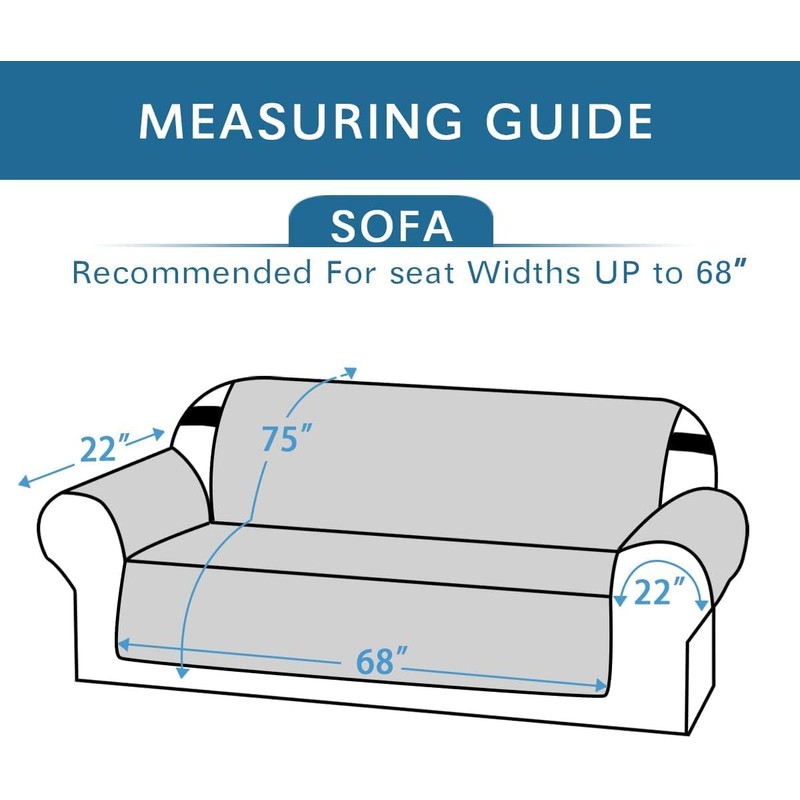 H.VERSAILTEX 100% Waterproof Sofa Slipcover Washable Sofa Cover Non-Slip Couch