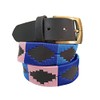 Carlos Diaz Unisex Argentina Ntinisches Black Leather Embroidered Polo Belt