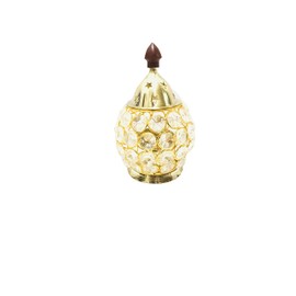 Brass Akhand Diya Jyot Diya with Crystal Golden Diya Jyot Deepak Pooja Dia Brass Diwali Puja Diwali Diya/Deepawali Deepak Oil Lamps Lantern/Christmas Decoration Unique Design Gift Items Size- 5 inch
