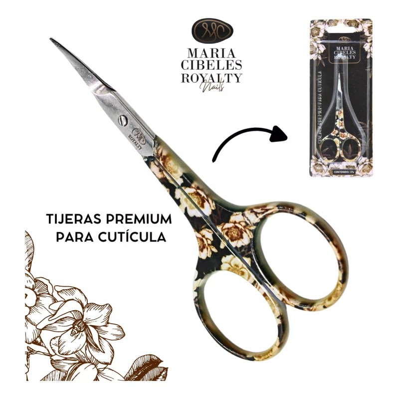 Maria Cibeles Royalty Tijera Premium Para Cutícula, Uñas, Manicura. Mc