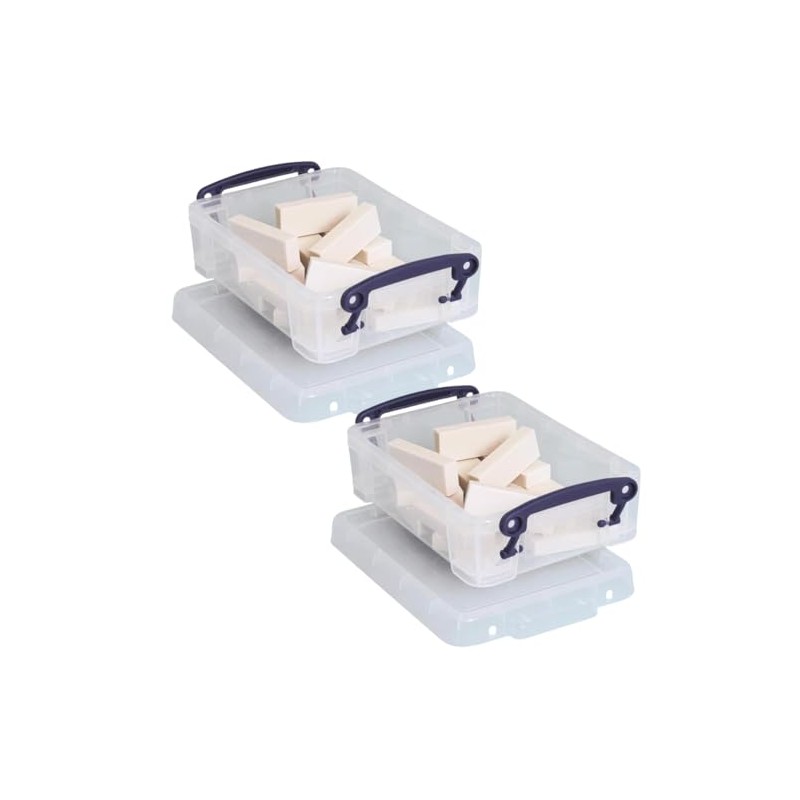 Generic Really Useful Plastic Storage Box 0.75 Litre Clear (Pack