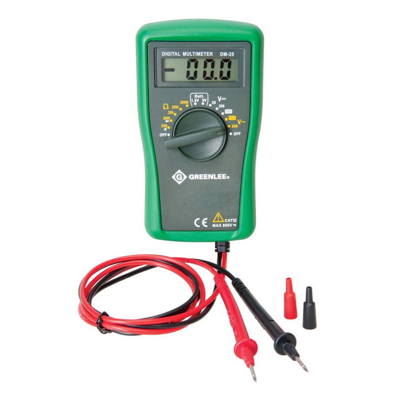 Greenlee - Dmm, 600V Ac/Dc (Dm-25), Elec Test Instruments (DM-25)