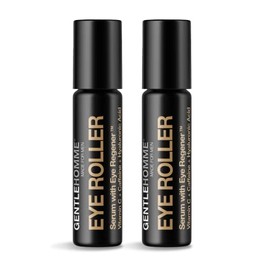 Hyaluronic Acid & Caffeine Eye Roller Serum for Men with Vitamin C – Made in USA – Eye Roller Ball for Dark Circles & Puffiness – Mens Day & Night Ant