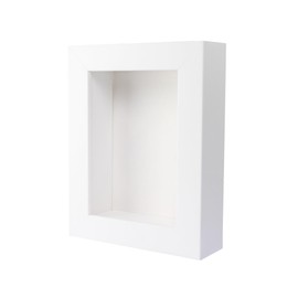 CountryArtHouse 6x8 White Shadow Box Frame with A 1 3/4" Usable Depth Includes White Suede Acid-Free Backing, UV Resistant Acrylic, & Hanging Hardware