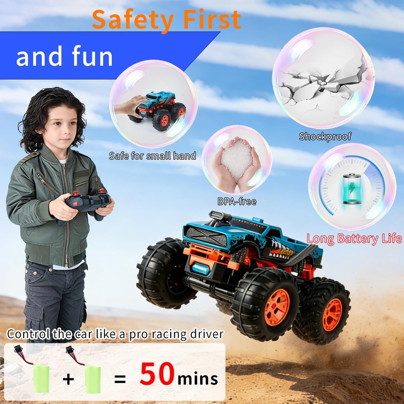 2 in 1 Transform RC Monster Truck with Mini Car