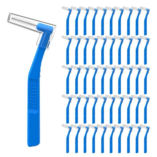 Fremouth 50 Count Angle Interdental Brushes for Braces Tight0.7mm L-