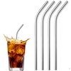 Glamified, Needs 4 x Reusable Colourful Drinking Bent Metal Straw