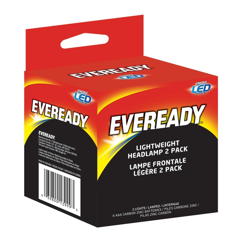 Eveready LED Headlamp, 200 Lumen, IPX4 Water Resistant, Durable Indoor