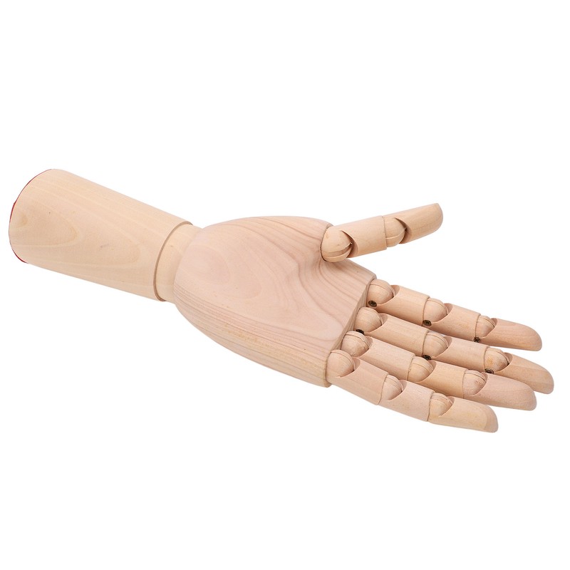 Wooden Hand Model Movable Flexible Durable Wood Wide Application Wooden